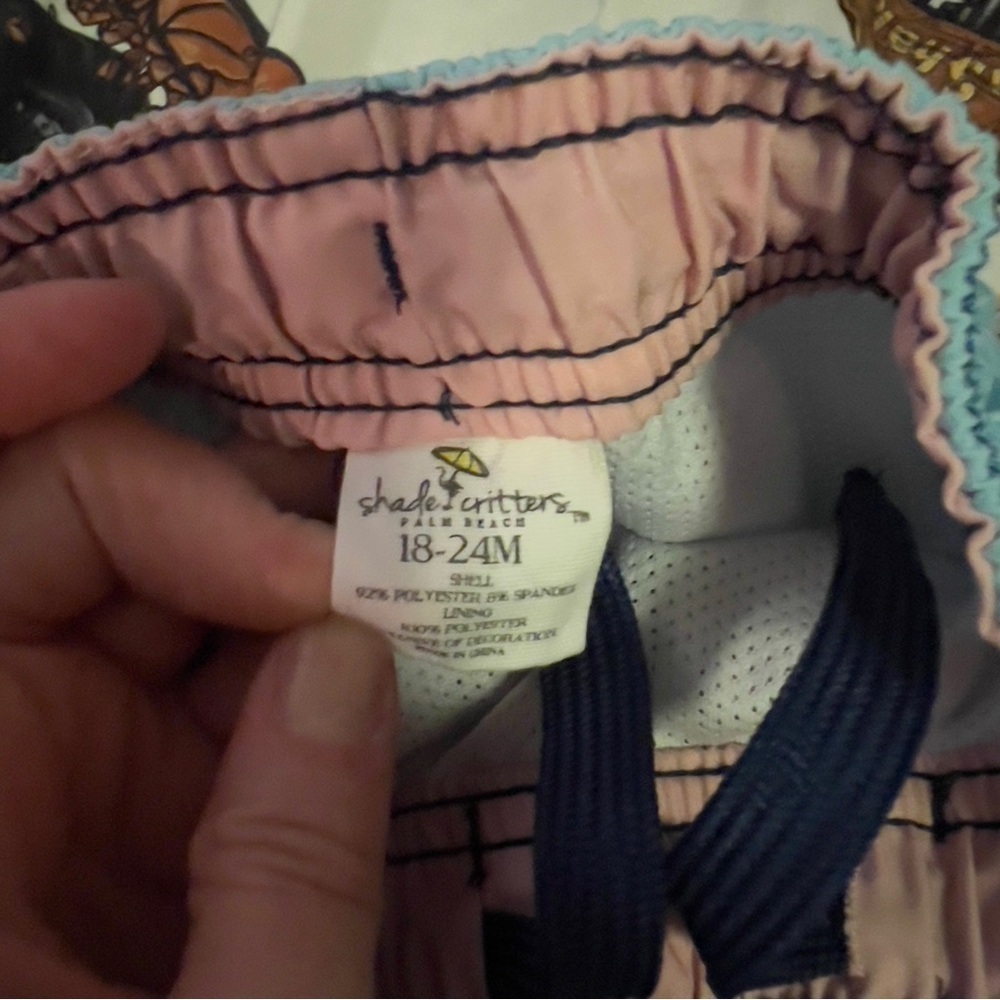 Kids Swim Trunks with Shark Print - Picture 3 of 4